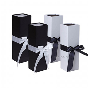 Rektangel Foldbar Förpackning Box Anpassad Skriv Vinpapper Boxer #winebox