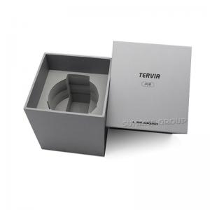 Skräddarsydd kartong Silver Foil Logo Watch Packaging Box