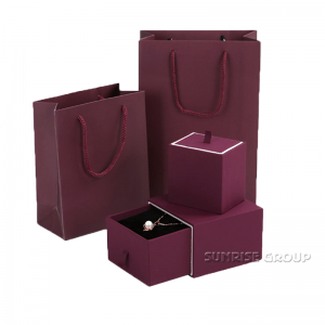 High-end anpassade handgjorda smycken pappersbox papperspåse